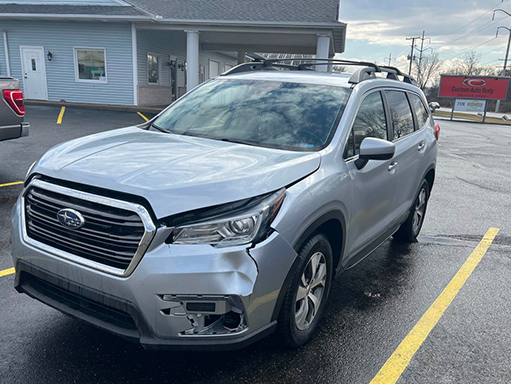 gray SUV before